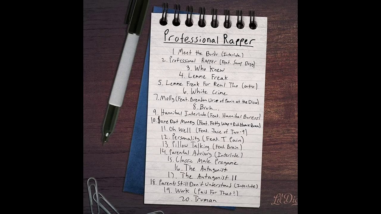 Lil Dicky - The Antagonist + The Antagonist 2 (HQ) Professional Rapper Album