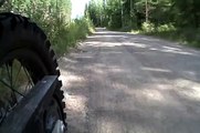 KTM 690 Enduro on Gravel Road in Finland