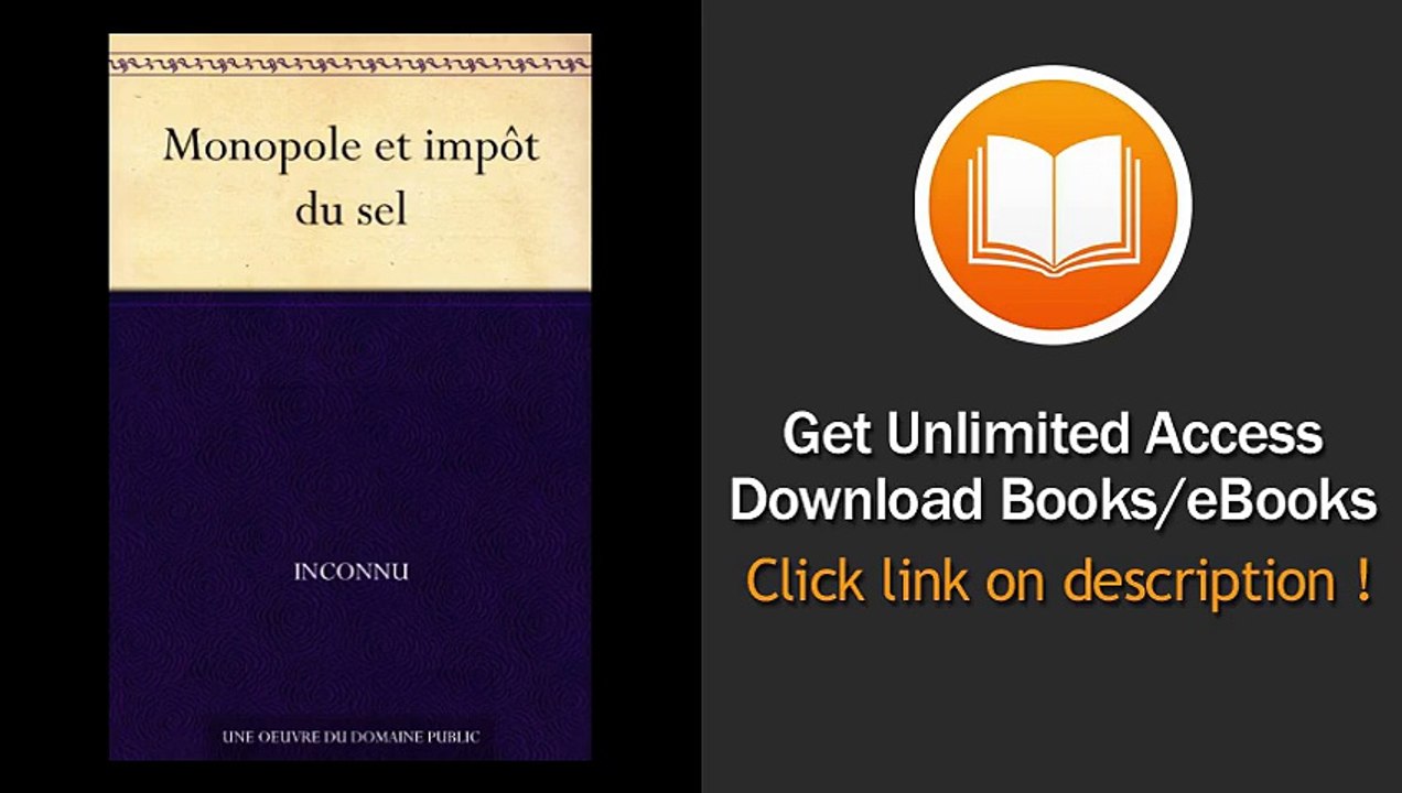 [Download PDF] Monopole et impt du sel