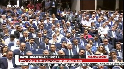 Başbakan Ahmet Davutoğlu ''SIRTINIZI DAYADIĞINIZ DUVARLARI YERLE BİR EDERİZ''-30.07.2015