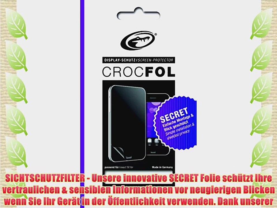 BlackBerry PlayBook CROCFOL SECRET HD (4-WAY) Displayschutzfolie - mit pr?zisen AUSSCHNITTEN