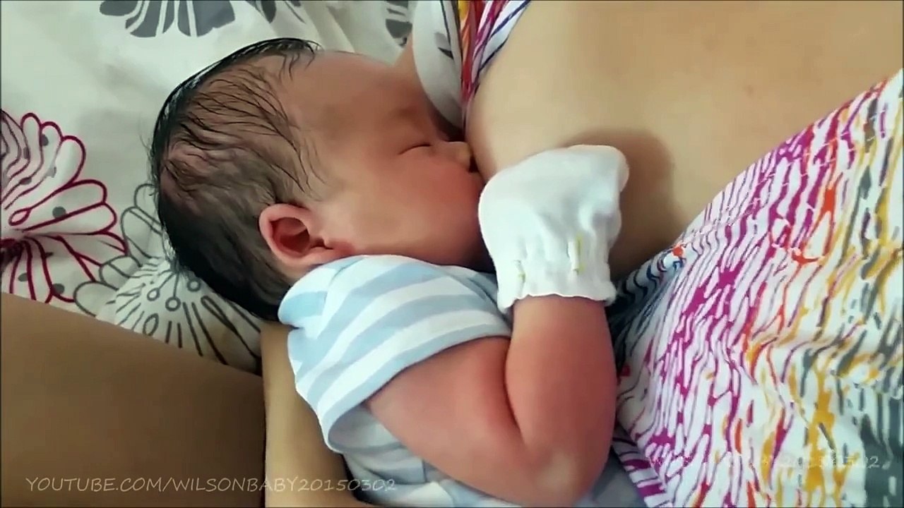 ᴴᴰ1080 ➤ NATURAL BREASTFEEDING CUTE BABY WILSON DAY58 母 乳 - video Dailymoti...