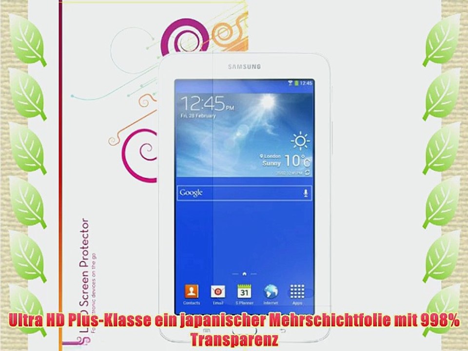 rooCASE Samsung Galaxy Tab 3 Lite 7.0 Display Schutz - Ultra HD Plus- Premium- High-Definition-