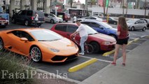 LAMBORGHINI GOLD DIGGER PRANK 16 YEAR OLD PICKSUP HOT GIRLS