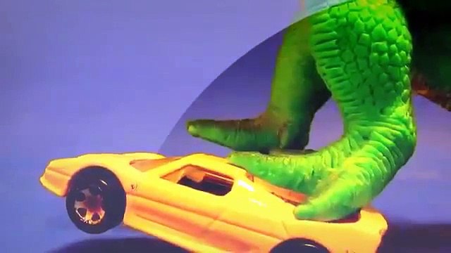 Train Games Dinosaur toy riding on hotwheels cars Clip used in My Little Pony Thomas And Friendshi