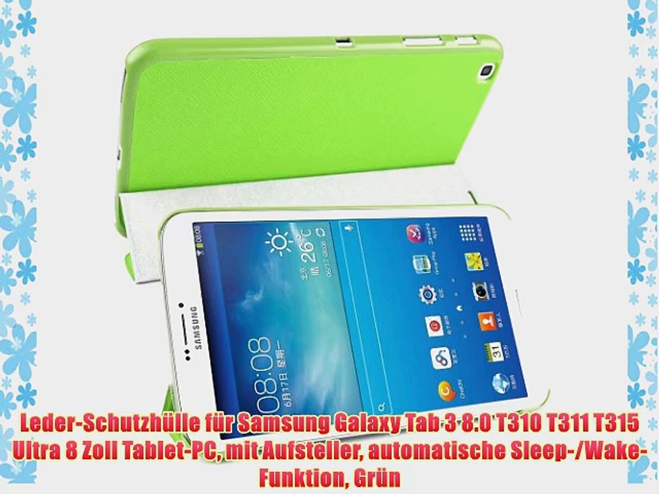Leder-Schutzh?lle f?r Samsung Galaxy Tab 3 8.0 T310 T311 T315 Ultra 8 Zoll Tablet-PC mit Aufsteller