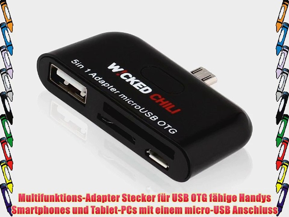 Wicked Chili 5in1 Adapter Micro USB OTG f?r Tablet PC zB Galaxy Tab S Acer Iconia Archos Xperia