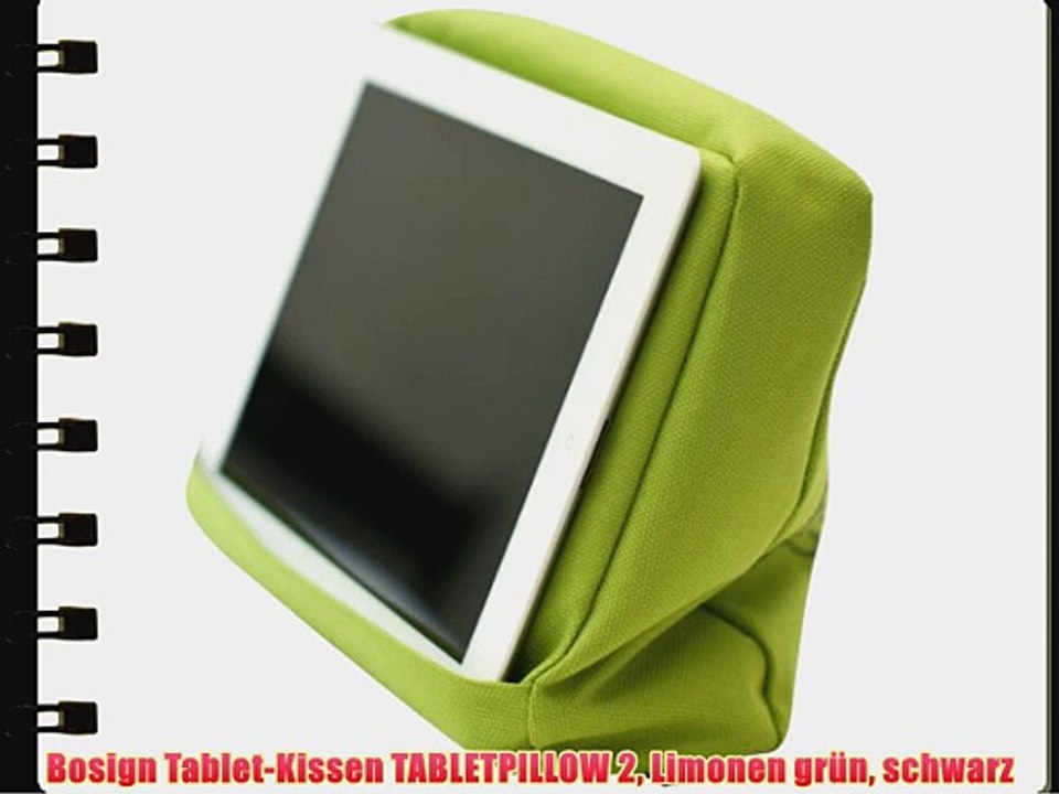 Bosign Tablet-Kissen TABLETPILLOW 2 Limonen gr?n schwarz