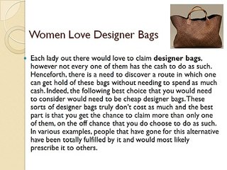 Reasons to buy cheap Designer Bags