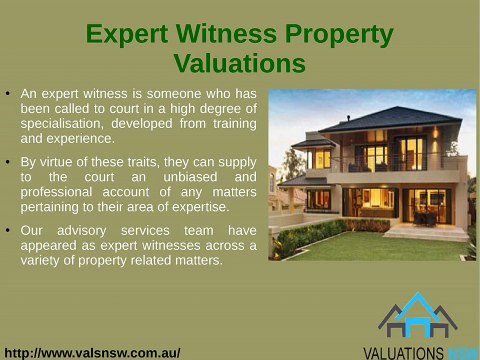 NSW Valuations have Expert Witness Property Valuations