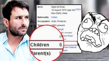 OMG! Saif Ali Khan Has 6 Kids NOT 2 | REVEALED