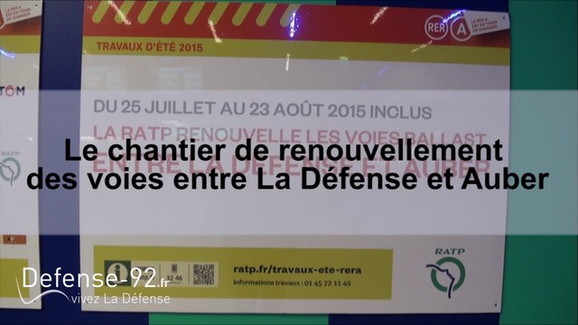Les travaux de renouvellement des voies du RER A entre La Défense et Auber