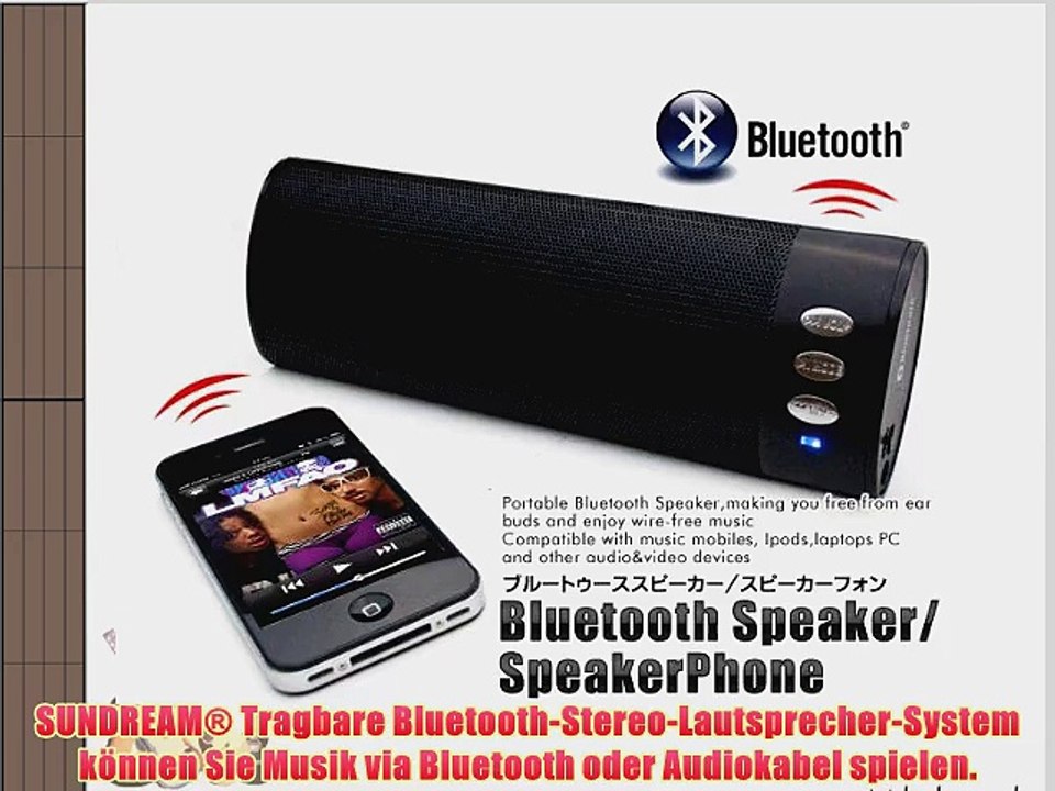 SUNDREAM? Mobiler Bluetooth-Lautsprecher/Tragbare Mini Bluetooth Wireless Stereo-Lautsprecher