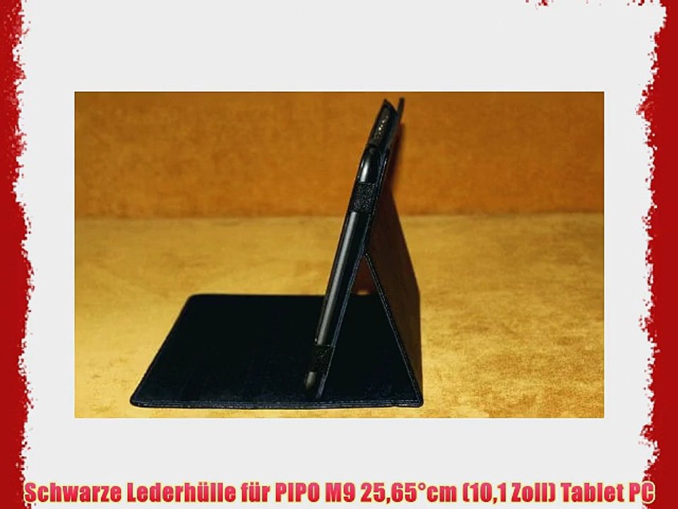 Schwarze Lederh?lle f?r PIPO M9 2565?cm (101 Zoll) Tablet PC