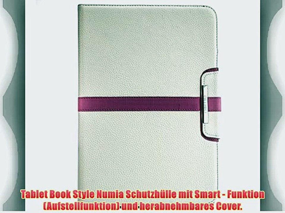 2in1 Original Numia Smart Luxus Bookstyle F?r Samsung N8000 N8010 N8020 Galaxy Note 10.1 Weiss-Rosa