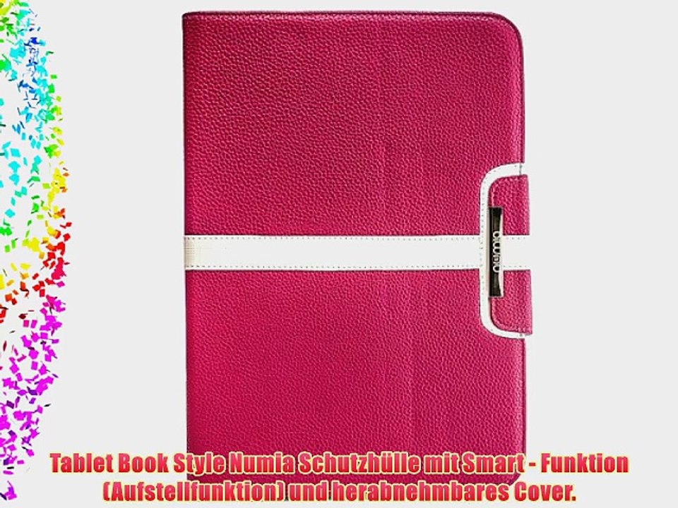2in1 Original Numia Smart Luxus Bookstyle F?r Samsung N8000 N8010 N8020 Galaxy Note 10.1 Pink-Weiss