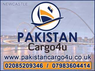 Newcastle to Pakistan air & sea cargo, gifts, parcels, courier, low prices