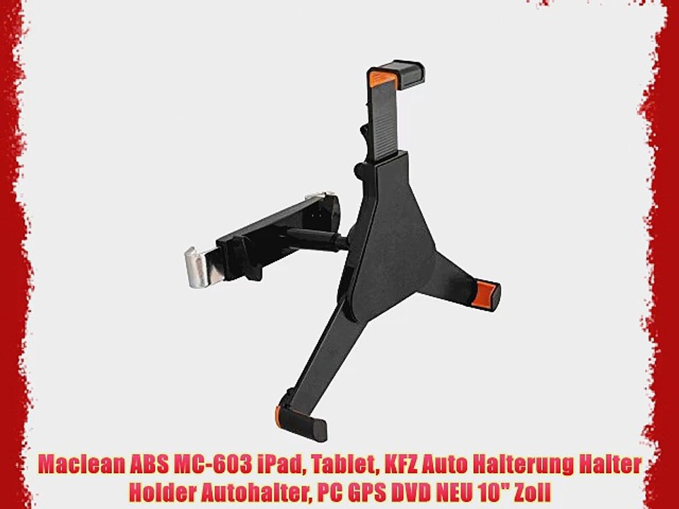 Maclean ABS MC-603 iPad Tablet KFZ Auto Halterung Halter Holder Autohalter PC GPS DVD NEU 10