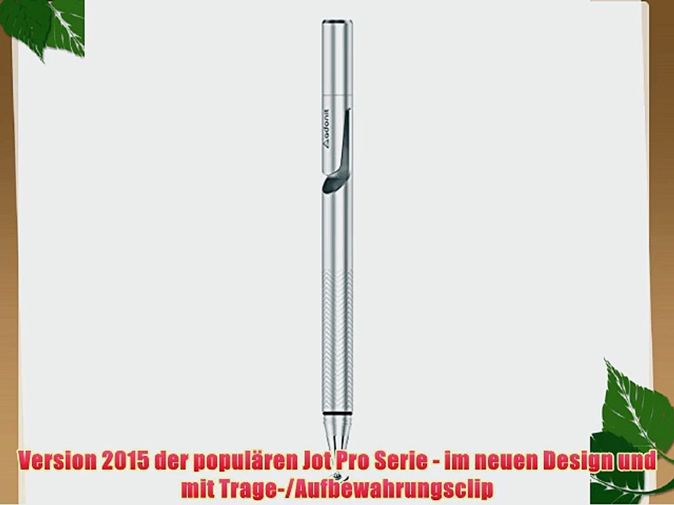 Adonit Jot Pro 2.0 Metall Stylus f?r Apple iPad/iPhone/Tablet inkl. Dampening/Clip/Precision