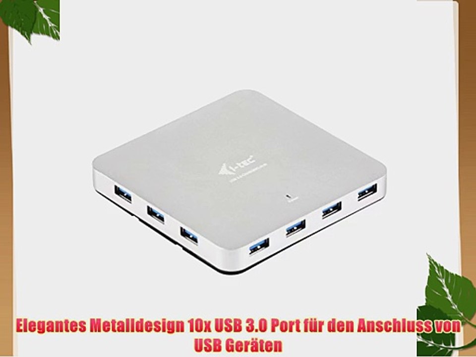 i-tec USB 3.0 Metal Charging HUB 10 Port mit externem Netzadapter 10x USB Ladeport ideal f?r
