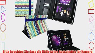 Emartbuy? Blau 2 in 1 Eingabestift   Universalbereich Mehrfarbig Zigzag PU Leather Multi Winkel