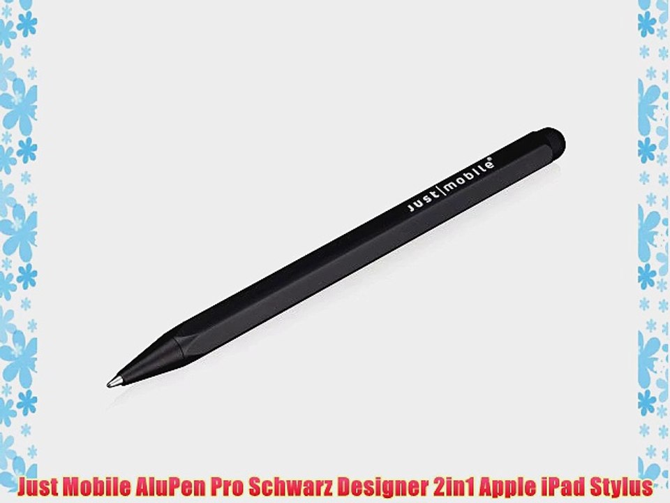 Just Mobile AluPen Pro Schwarz Designer 2in1 Apple iPad Stylus