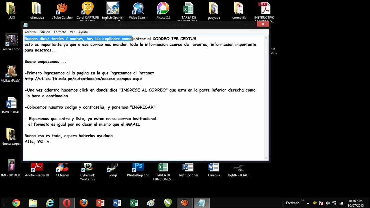 ¿Como ingresar al CORREO IFB Certus?