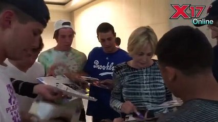Sharon Stone Signs Autographs For a Legion Of Fans