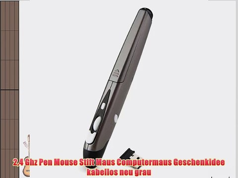 24 Ghz Pen Mouse Stift Maus Computermaus Geschenkidee kabellos neu grau