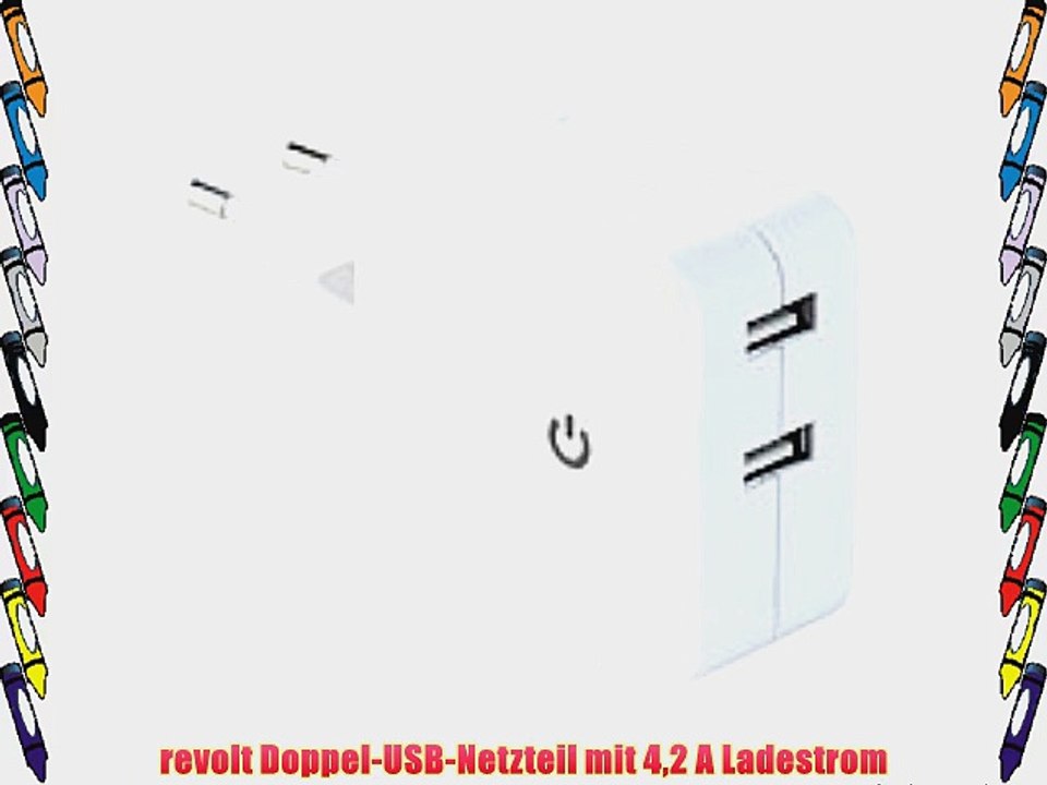 revolt Doppel-USB-Netzteil mit 42 A Ladestrom