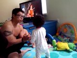 Blasian Twins: Daddy move out the Way I'm watching TV