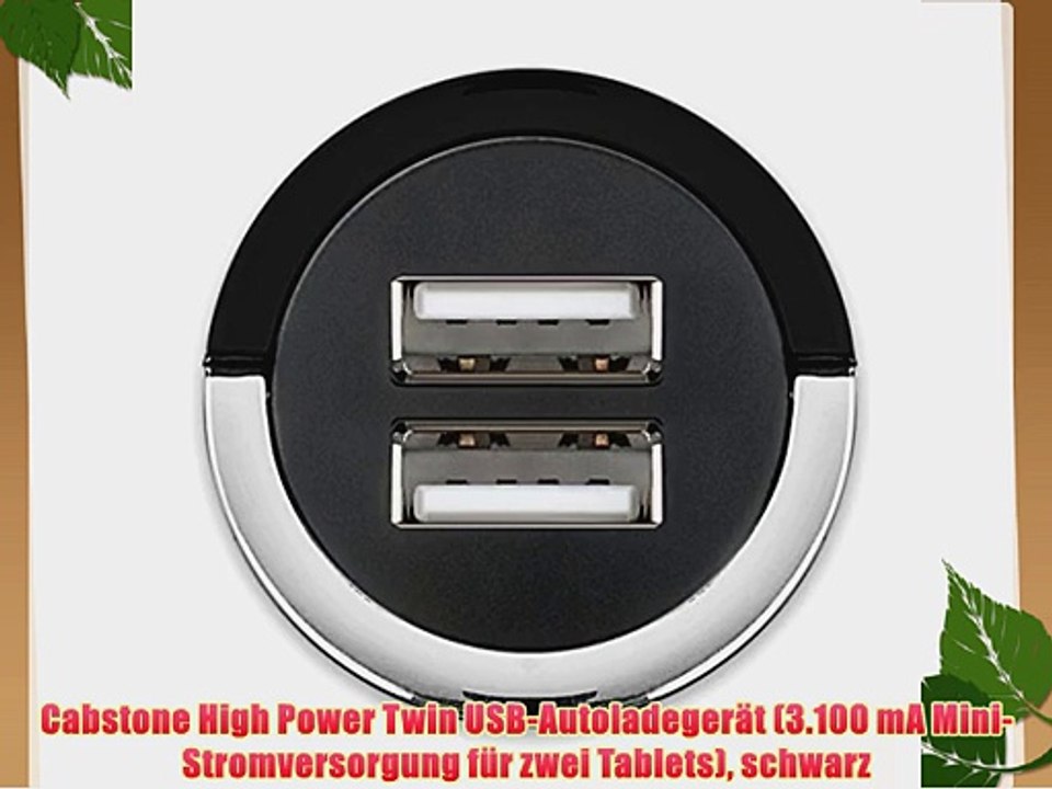 Cabstone High Power Twin USB-Autoladeger?t (3.100 mA Mini-Stromversorgung f?r zwei Tablets)