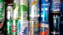 WALL OF 255 DRINK CANS...IN HIGH DEFINITION (can collection soft drink collection soda collection)