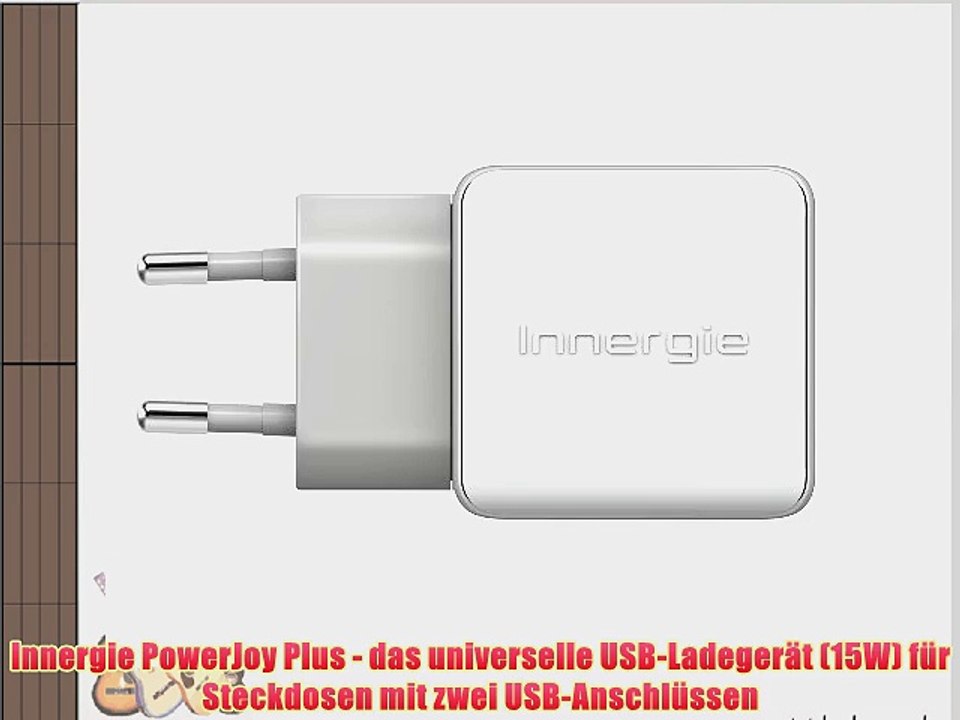Innergie PowerJoy Plus - das universelle USB-Ladeger?t (15W) f?r Steckdosen mit zwei USB-Anschl?ssen