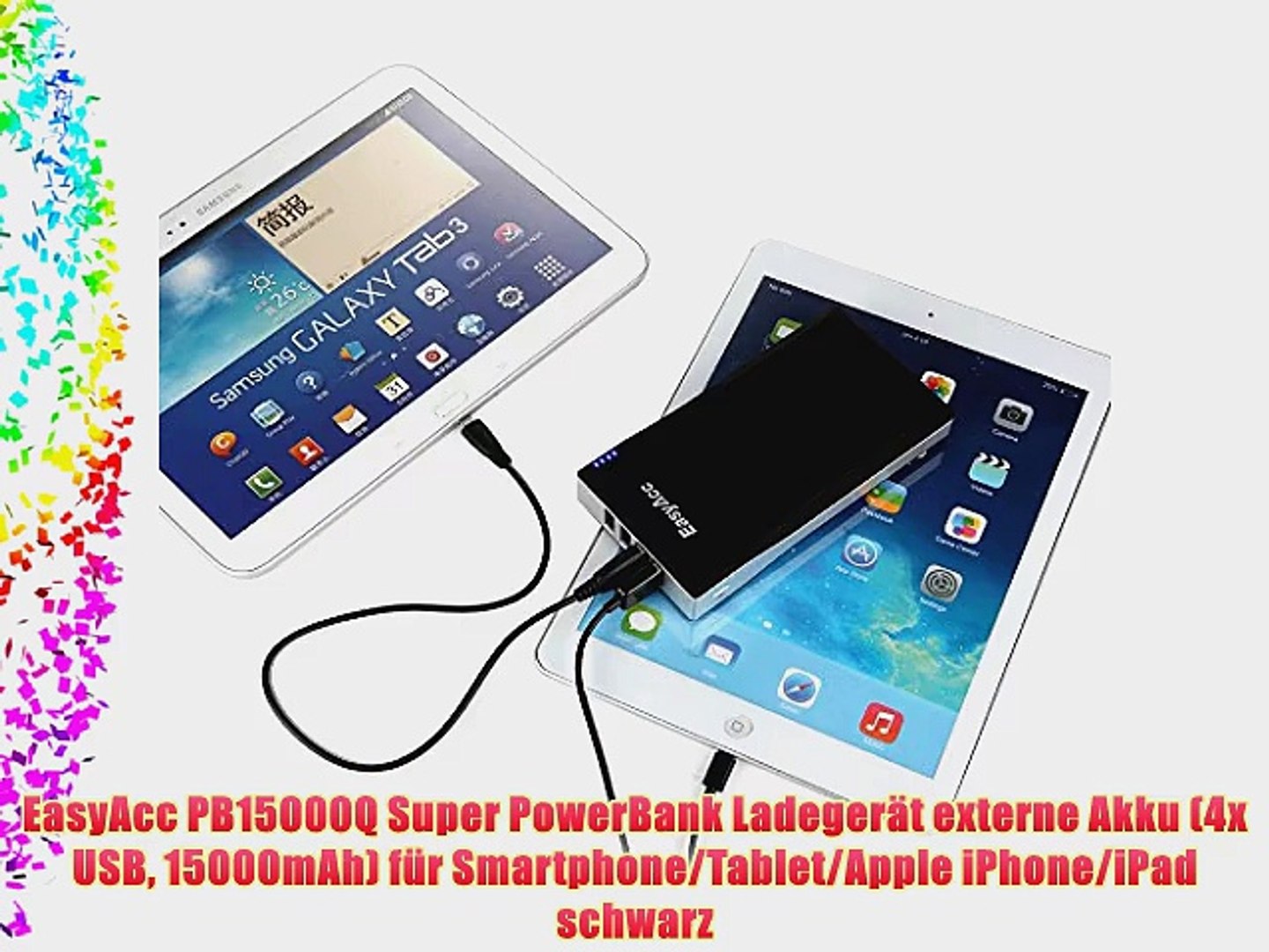 Easyacc Pb15000q Super Powerbank Ladeger T Externe Akku 4x Usb