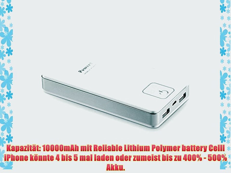 10000mAh Power Bank Dual USB Ausgang 4A tragbare Ladeger?t High Capacity External Battery Pack