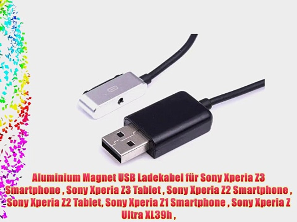 Aluminium Magnet USB Ladekabel f?r Sony Xperia Z3 Smartphone  Sony Xperia Z3 Tablet  Sony Xperia