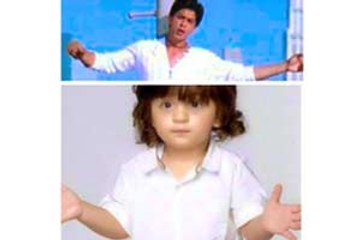 AbRam takes dad SRK's advice to pose for pictures