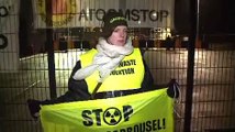 Greenpeace protesteert tegen transport van radioactief afval