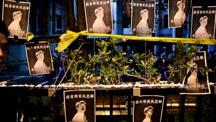 Hundreds protest in Taipei after student suicide