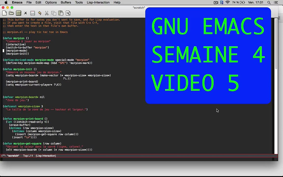 GNU EMACS SEMAINE 4 VIDEO 5