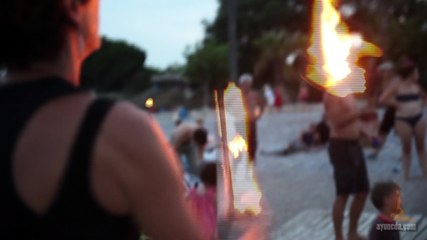 Plage de feu à Villeneuve Loubet