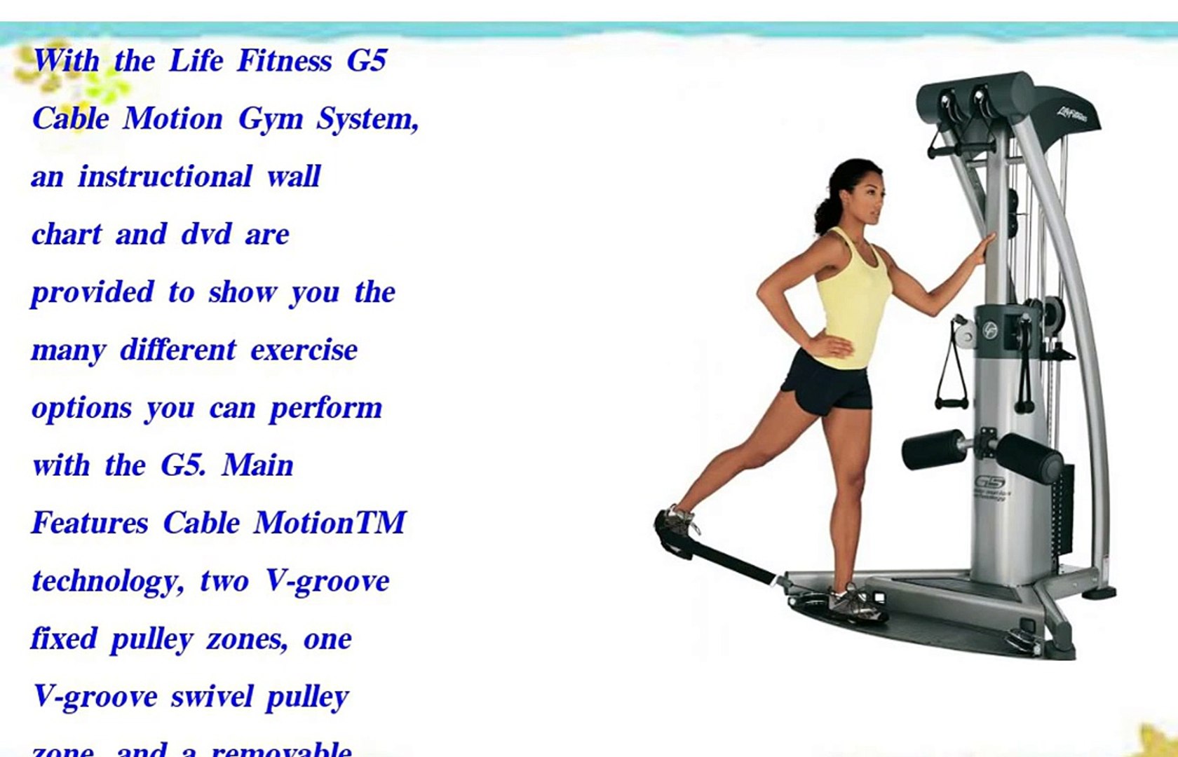 Life Fitness G5 Cable Motion Gym - video Dailymotion