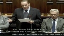Berlusconi alla Camera sulla crisi :