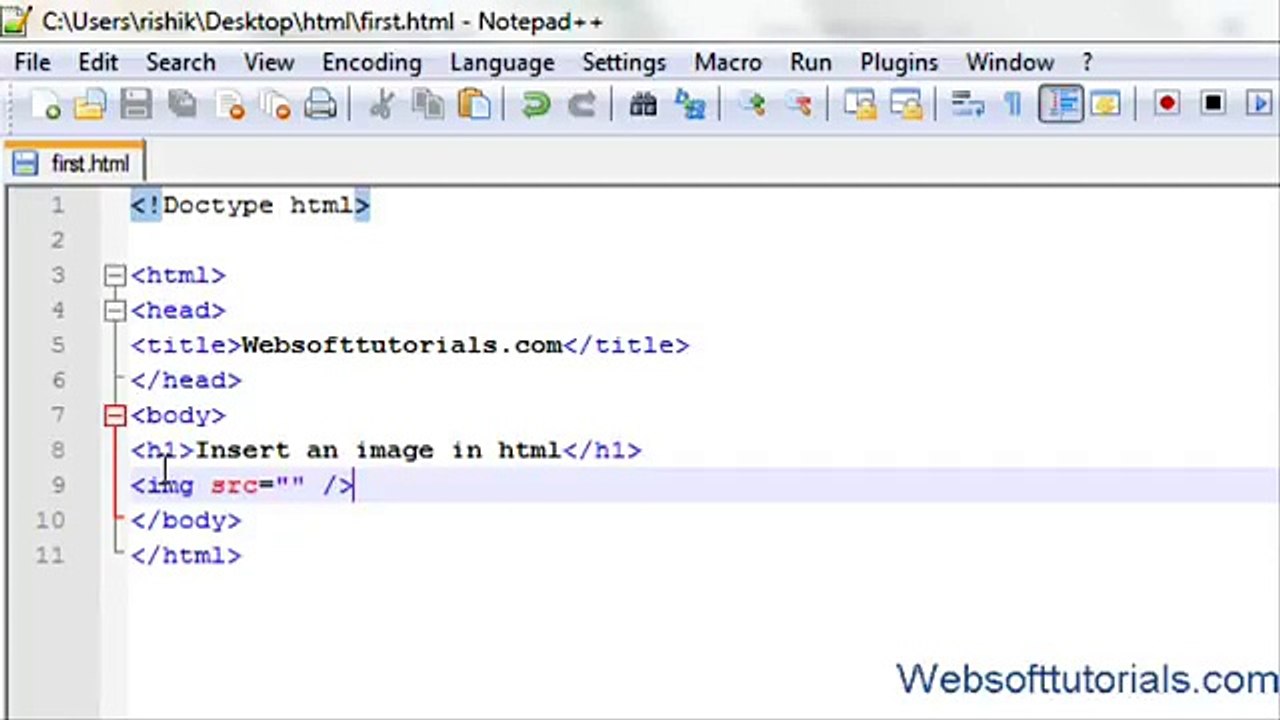 html and css in hindi - urdu  Tutorial -4- how to insert images in html