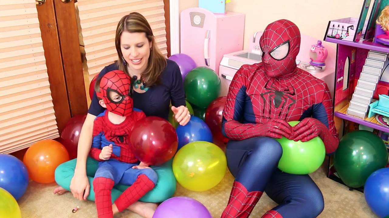 Surprise Toys Spiderman Giant Balloon Drop Pop Challenge - video Dailymotion