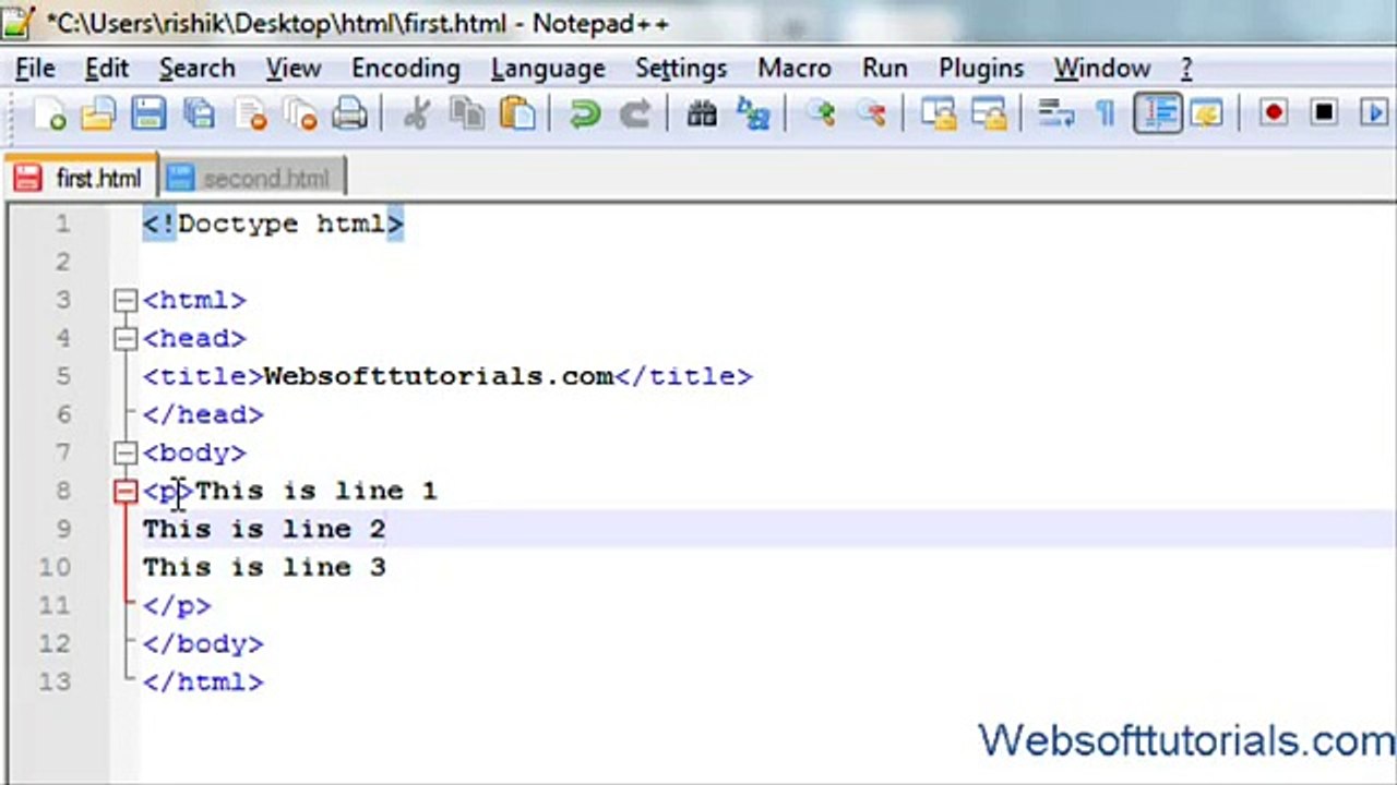 html and css in hindi -urdu Tutorial - 8 - line breaker and pre tags in html