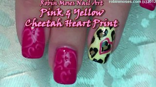 2 Valentine Nail Art Tutorials!   Leopard Hearts   Easy Filigree Heart Nail Design