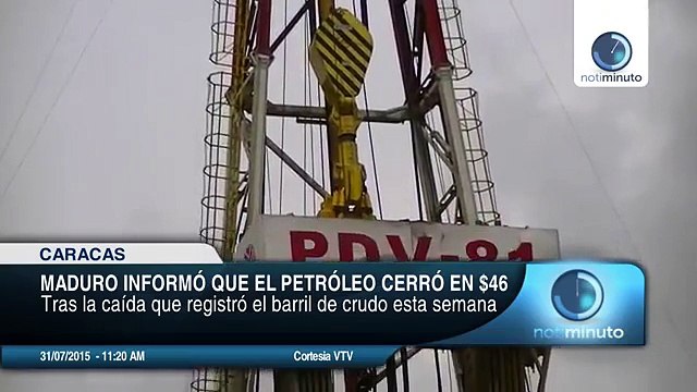Esto dijo Nicolás Maduro sobre caída de precio del crudo