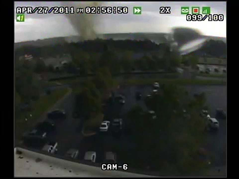 View of Tornado as it moves across Lake Catoma in Cullman, AL